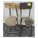 Industrial Stool- Metal Framed.  Bidding on one