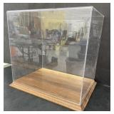 (BA) Display Showcase with plastic tops some