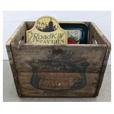 (Hi) wooden crate wall sign and advertisement
