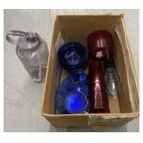 (TB) Blue and Red glassware
