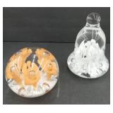 (TU) Joy Rice floral paperweights approx 6"