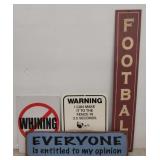 (TB) Metal Signs Inc, No Whining (12×8), Everyone