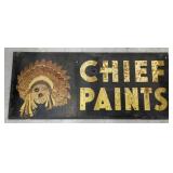 (BA) Vintage Double Sided Chief Paints tin sign
