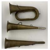 (BA) Vintage Brass Trumpets bidding times the