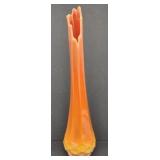 (KC) Vtg L.E. Smith Bittersweet Orange Slag Glass