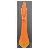 (KC) Vtg L.E. Smith Bittersweet Orange Slag Glass