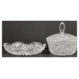 (BA) Cut Crystal Candy Dish, 5.75" Diameter And