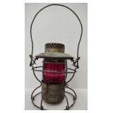 (AB) Vtg St Louis Handlan Railroad Lantern w/ Red