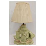 (AB) Vtg. 22K Gold Trim Mid-century Ceramic Ship