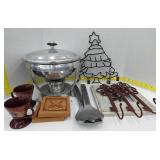 (Hi) vintage food warmer, espresso cups, and home