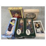 (BA) Empty doll boxes and miscellaneous dolls