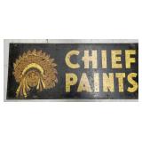 (BA) Vintage Double Sided Chief Paints tin sign