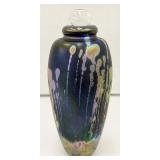 (BA) Eickholt Blue and Gold Perfume Bottle. 6 x 3