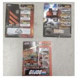 (TU)  Nano Die Cast CarsJurassic World,, Gi Joe