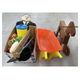 (BA) Vintage Toys including wooden horse and more