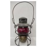 (AB) Vtg New York Adlake Kero Railroad Lantern w/