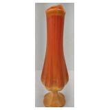 (KC) Vtg L.E. Smith Bittersweet Orange Slag Glass