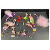 (BA) Flamingo Christmas Ornaments