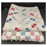(BA) Vtg Hand Made Baby Quilts (52×33)-(49×35)