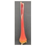 (KC) Vtg L.E. Smith Bittersweet Orange Slag Glass