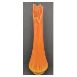 (KC) Vtg L.E. Smith Bittersweet Orange Slag Glass
