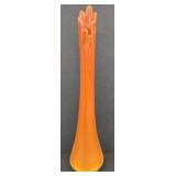 (KC) Vtg L.E. Smith Bittersweet Orange Slag Glass