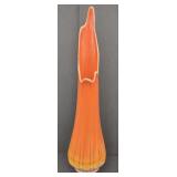 (KC) Vtg L.E. Smith Bittersweet Orange Slag Glass