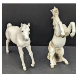 (Hi) two lefton horse figurines approx 4 and 5 in