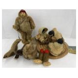 (IN) Alaskan Eskimo dolls , tallest 8 inches