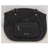 (TB) Vera Bradley Black Quilted Purse & Wallet