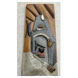 (FG) Plaster Fireplace 9" x 21"