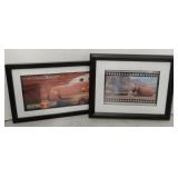 (TU) Pictures  Cars 19 X 10 inches  & 14.5 X 12