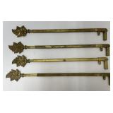 (YZ) Vintage Brass Curtain Rods 18"-16"