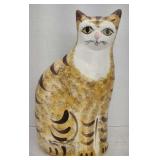 (TB) Vtg Ceramic Cat (Signed By Artist) 13×8×5