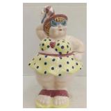 (MN) Cardinal Fat Bikini Lady Cookie Jar (Approx.