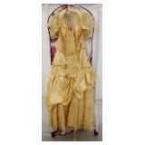 (TU) Golden/Yellowish Prom Dress w/Corsic Back &