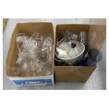 (BA) Clear Glassware including wine glasses and