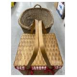 (BA) Heritage Mint Picnic Basket length 14"