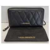 (TB) Vera Bradley Black Quilted Wallet w/ Dust