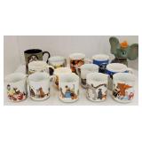 (IN) Dumbo vinyl toy and Disney mugs, 13 mugs