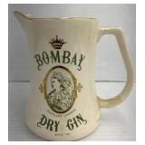 (IN) Bombay Dry Gin pitcher 6 inches tall ,