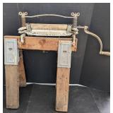 Antique Lovell MFG. Co. Wringer no. 751 on Saw
