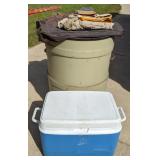 Lot of Assorted Bags, Rubbermaid Cooler, and