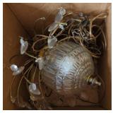 Vtg Ceiling Light w/Crystals