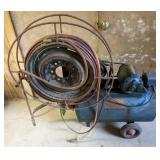 Coffield Air Compressor with Hose Reel (back