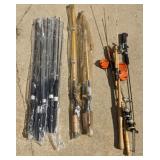 Lot of Fishing Poles, Kwik Sticks, Keystone,