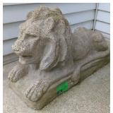Sphinx Lion Concrete Statue 27" long