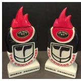 Pair of Chicago Fire Ezra Brooks Liquor