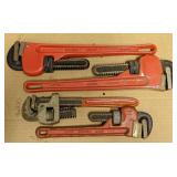 Flat of Pipe Wrenches(back garage)