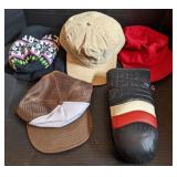 Lot of Baseball Caps, Mittons, Ski Mask